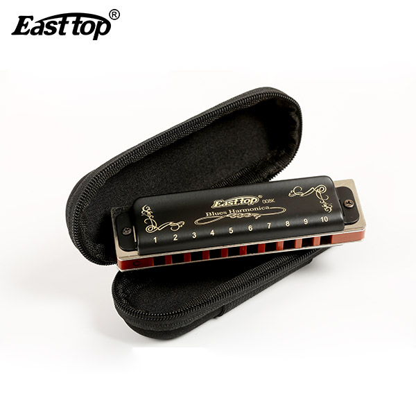 هارمونيكا EASTTOP T008K باللون - مراجعة Harmonica 10 Hole وسعره