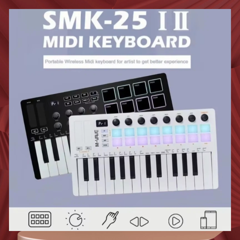لوحة مفاتيح ميدي M-Vave Smk-25 - مراجعة Midi Controller Pad وسعره